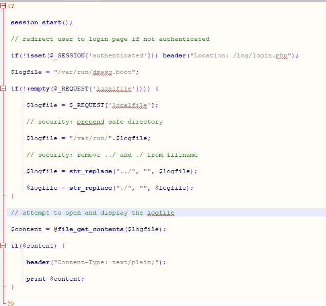 Index.php source code
